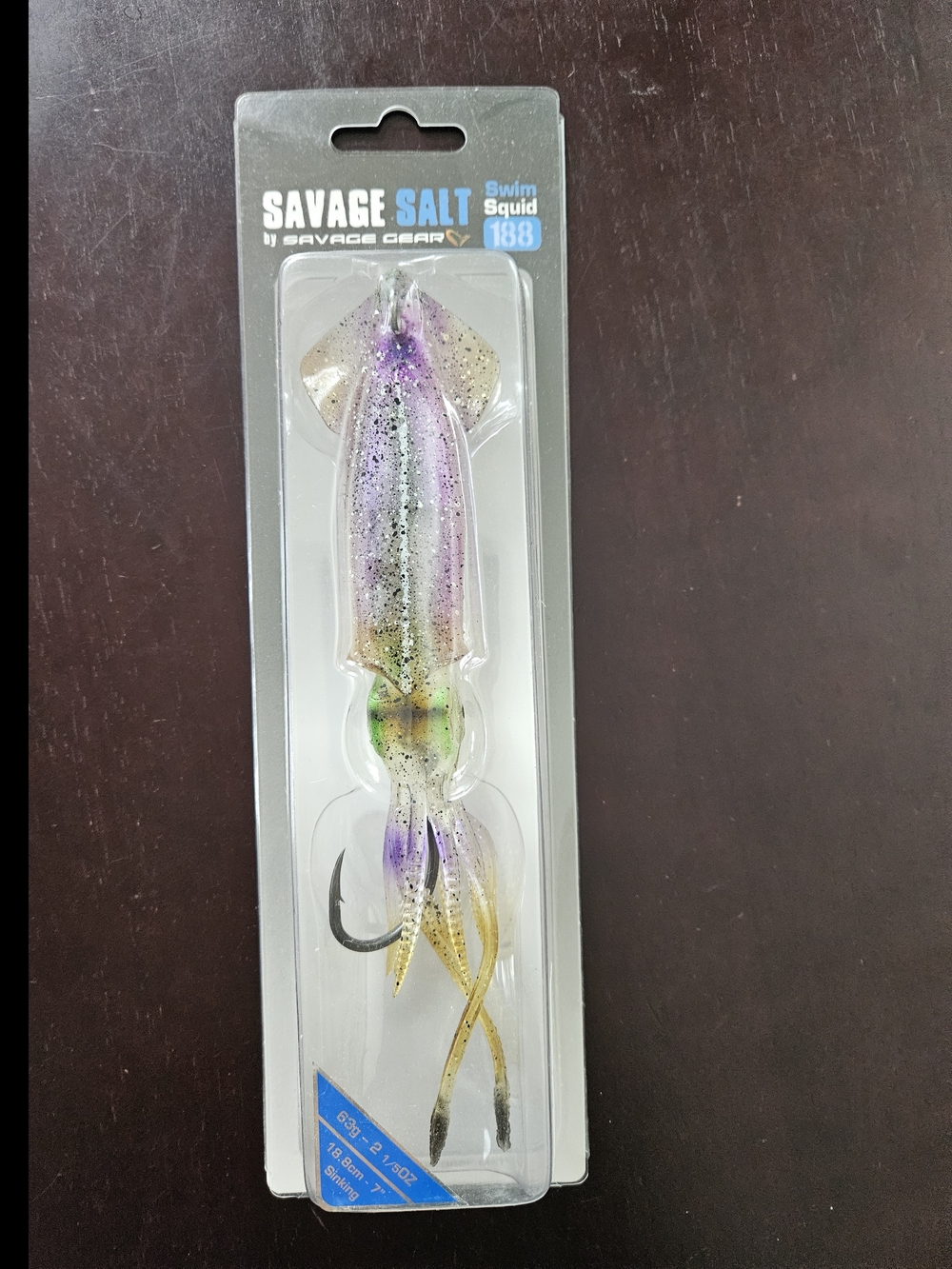 Savage Salt Swim Squid 188 - Purple/Gold Lure